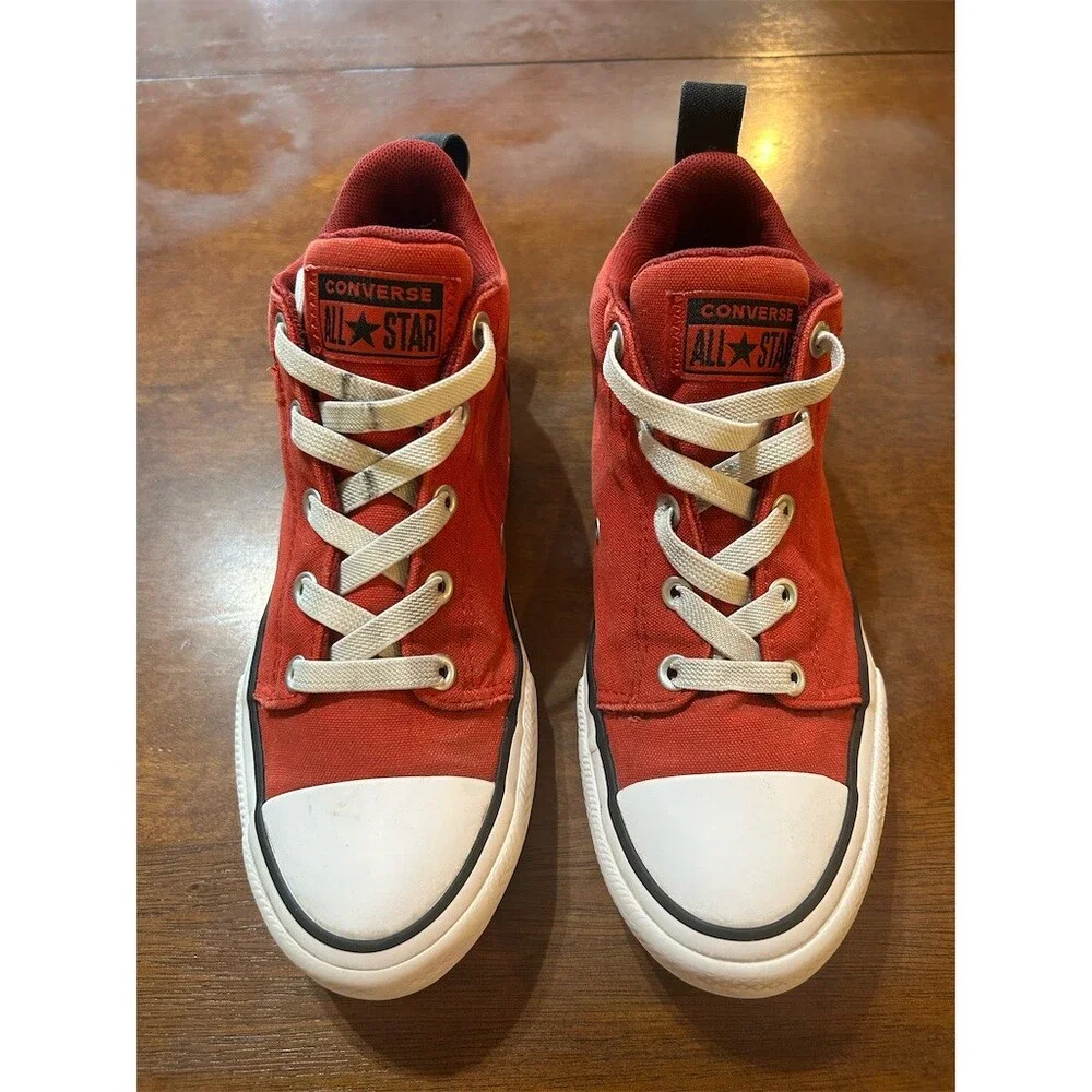 Converse Chuck Taylor All Star Ollie Mid Boys Sneakers Red Size 3